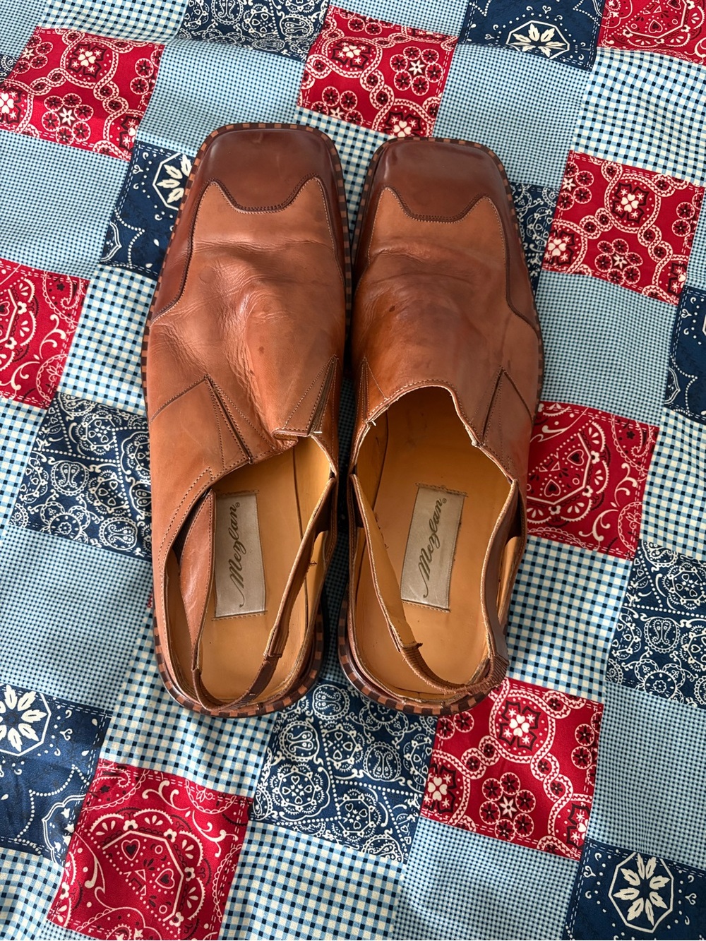 Mezlan Brown Leather Slip-On Loafers - Picture 3 of 5